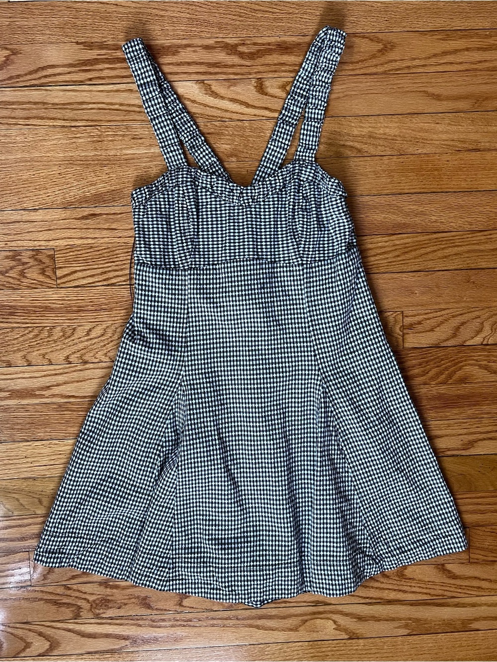 MAEVE Gingham A-Line Sweetheart Sundress SZ S 80% Cotton Blend - Picture 2 of 7